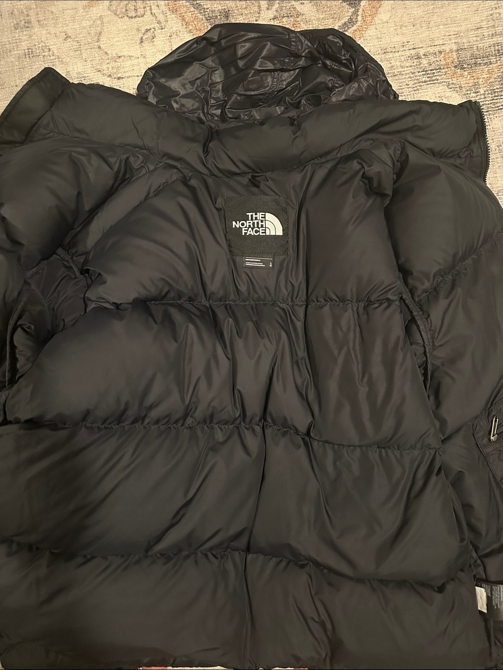 The North Face Bomber Black Down Puffer Jacket with Hood 700 fill - Picture 8 of 10